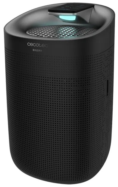 Desumidificador Cecotec BigDry 3000 PureLight Preto elétrico silencioso até 750 ml/dia, tanque de 1 litro, 3 processos de filtração, 3 velocidades, po