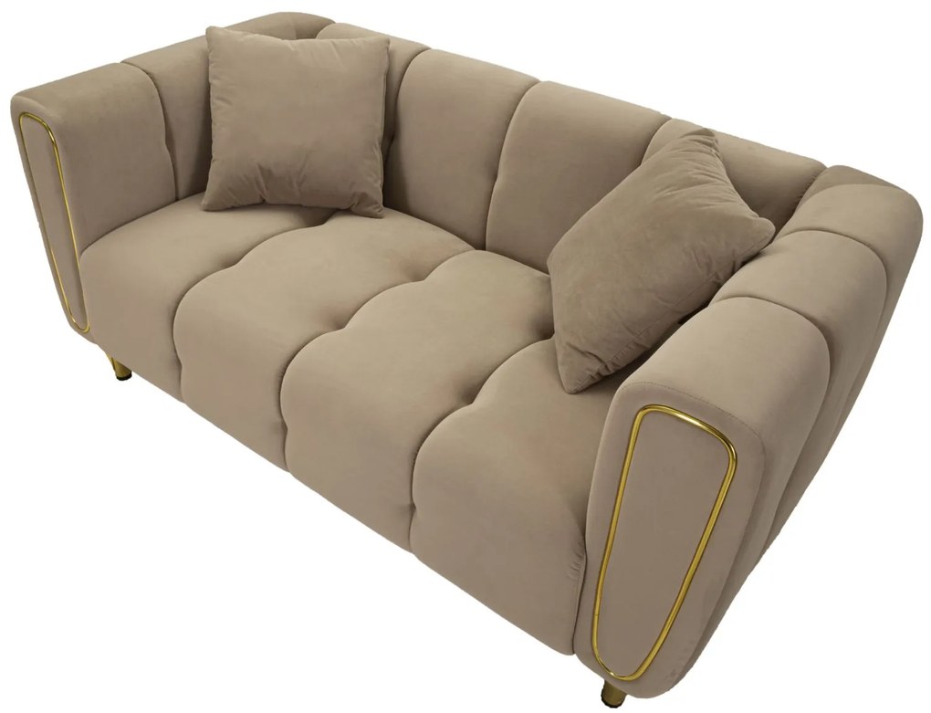 SOFÁ ALMA CINZA COM ALMOFADAS 155X81X71CM