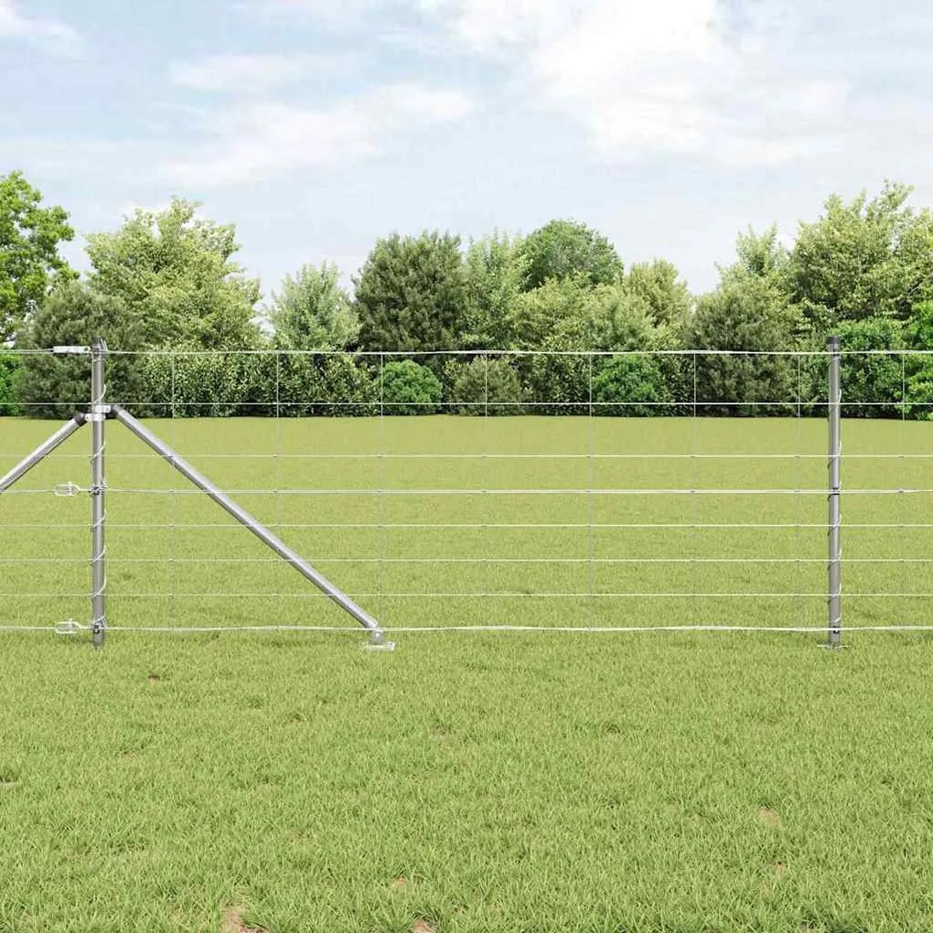 vidaXL Cerca de Campo 0,8 x 50 m em Aço Galvanizado