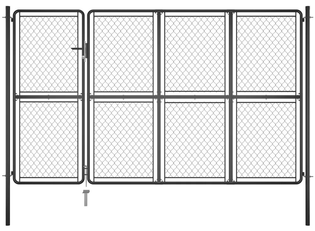 vidaXL Portão de jardim 200x350 cm aço antracite