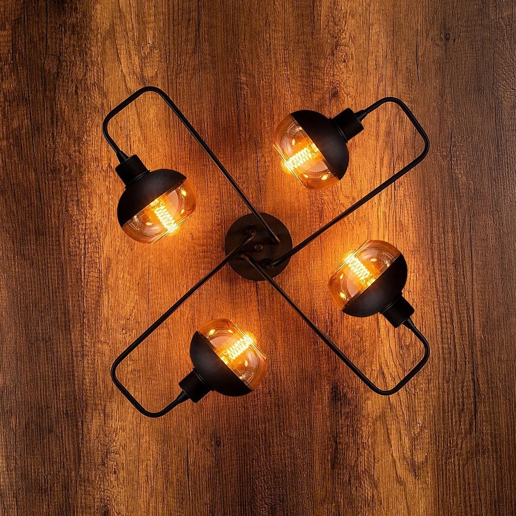 Candeeiro de Teto Anı – Preto – Diâmetro 72 cm