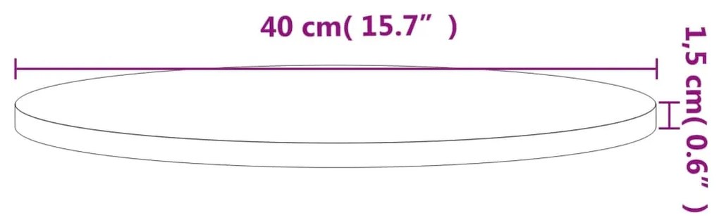 Tampo de mesa redondo Ø40x1,5 cm madeira de faia maciça