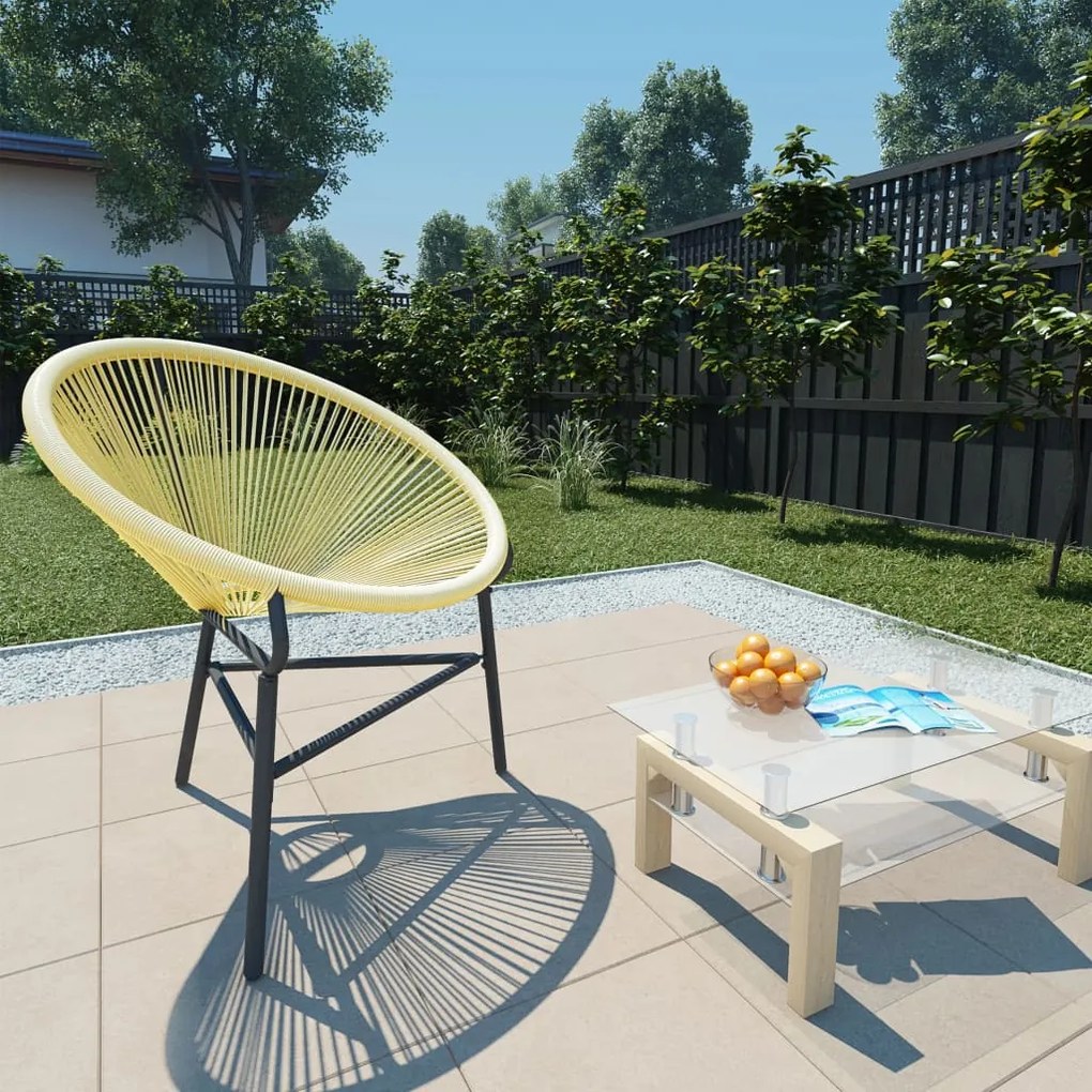 vidaXL Cadeira Acapulco para jardim vime PE bege
