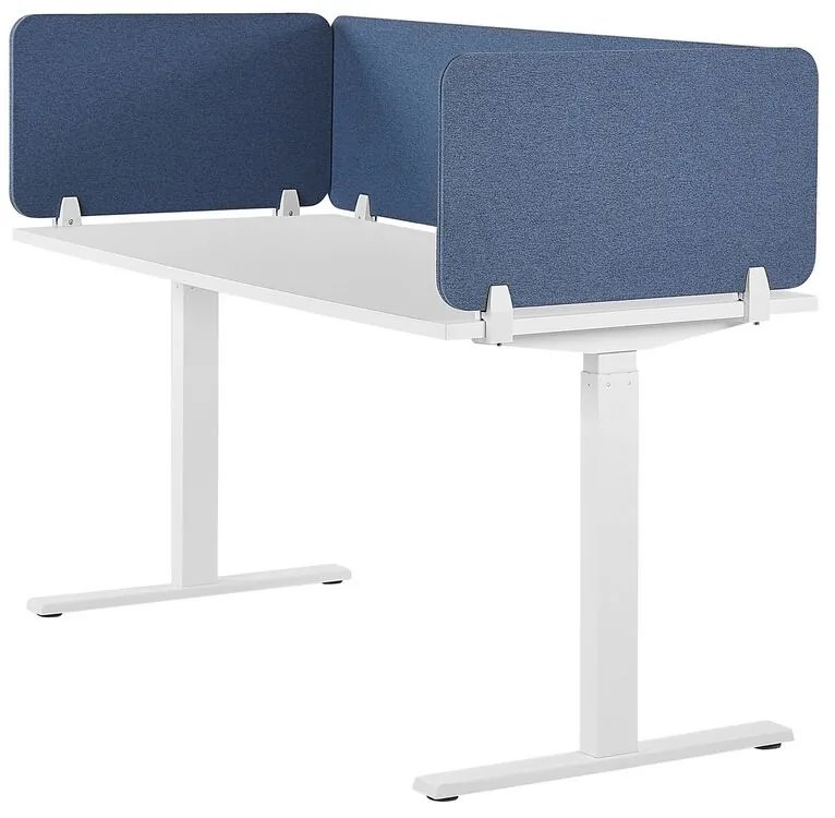 Painel divisor de secretária azul 160 x 40 cm WALLY Beliani