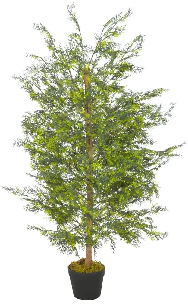 280175 vidaXL Planta cipreste artificial com vaso 120 cm verde