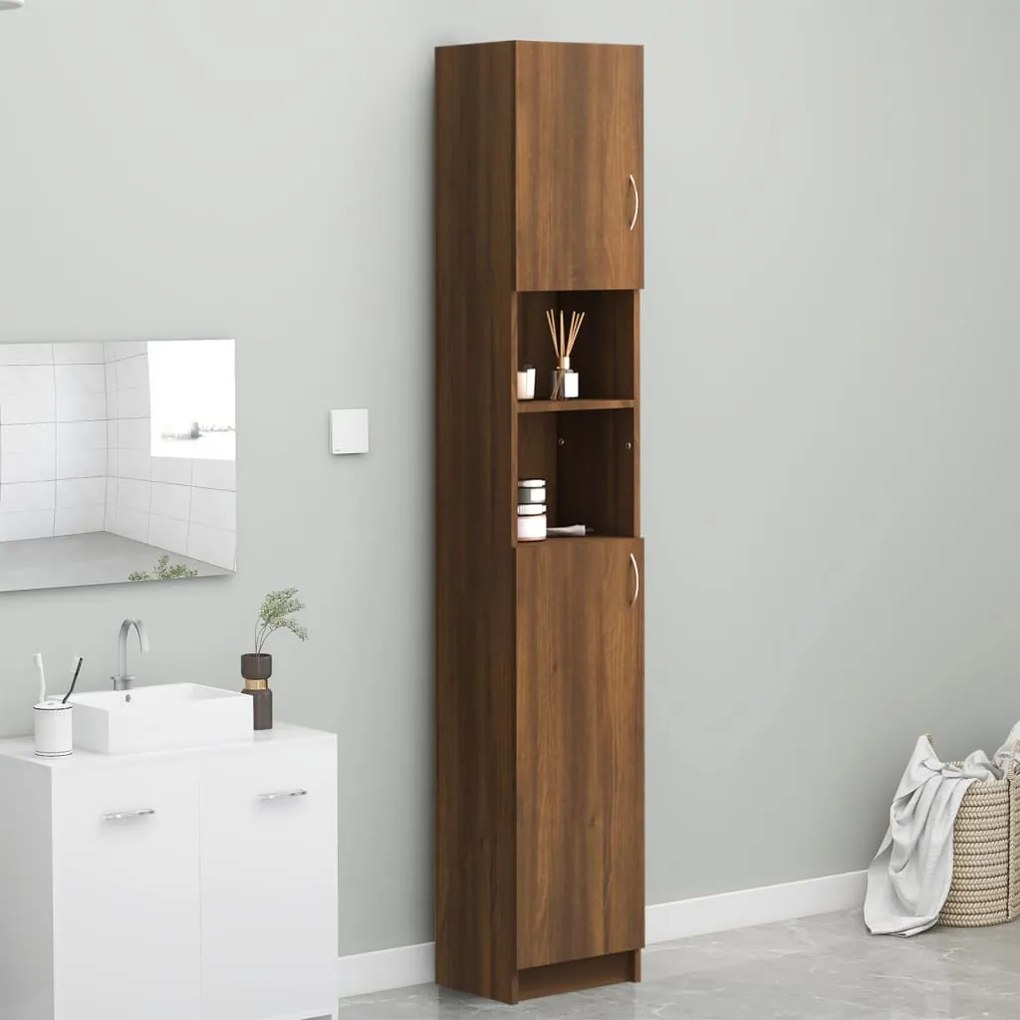 Armário Alto Loony de 190cm - Nogueira - Design Moderno