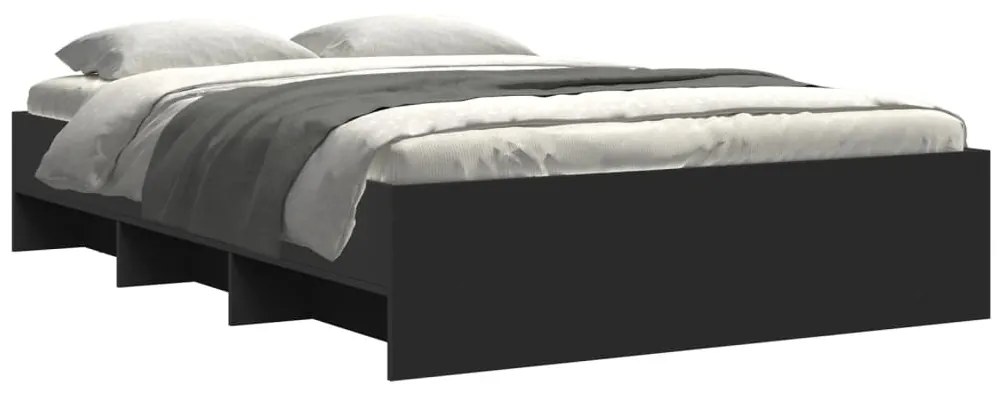 Estrutura de cama 120x200 cm derivados de madeira preto