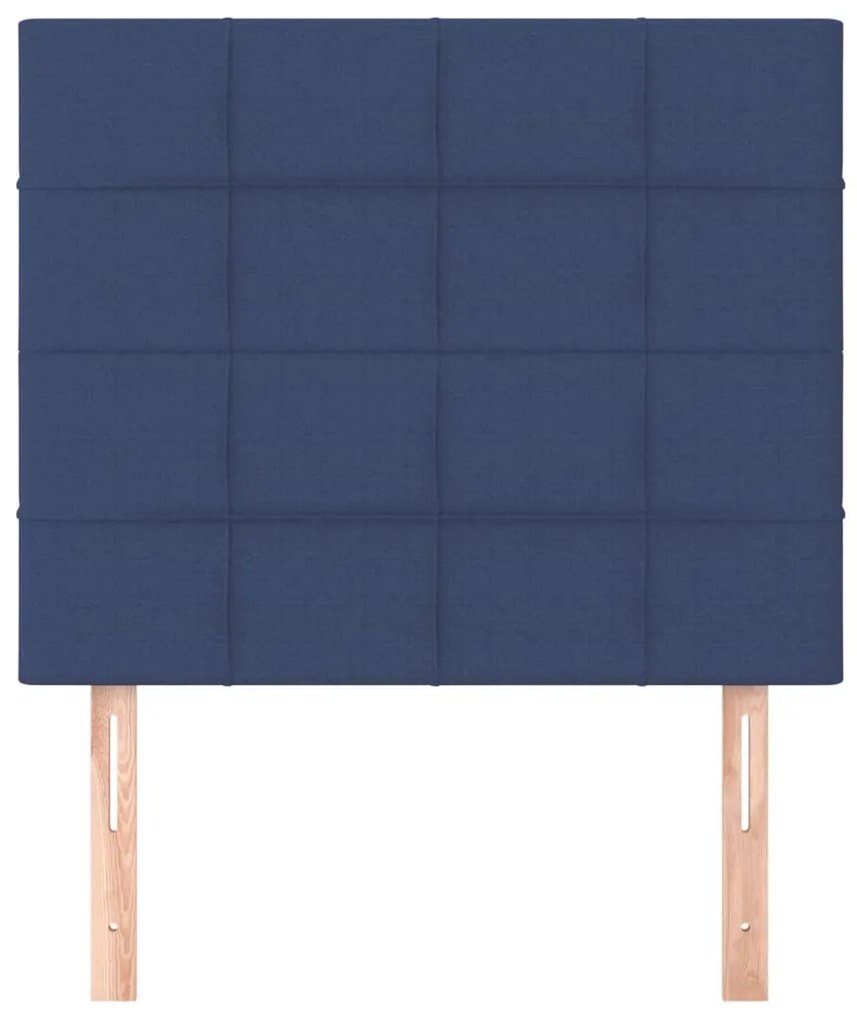 Cabeceira de cama 2 pcs tecido 90x5x78/88 cm azul