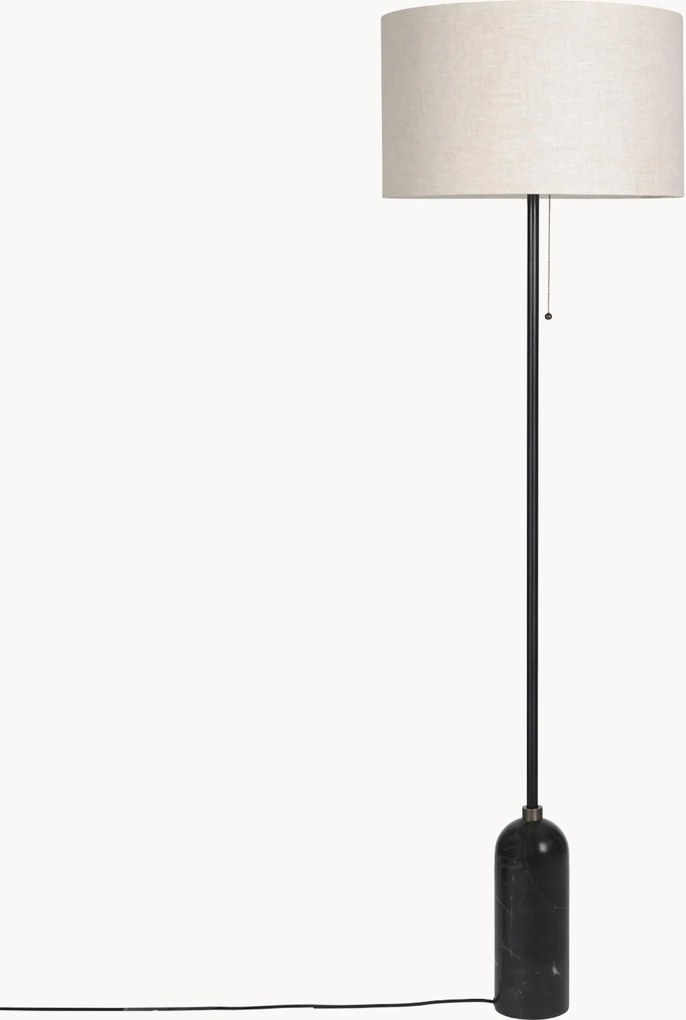 Candeeiro de pé regulável com base em mármore Gravity