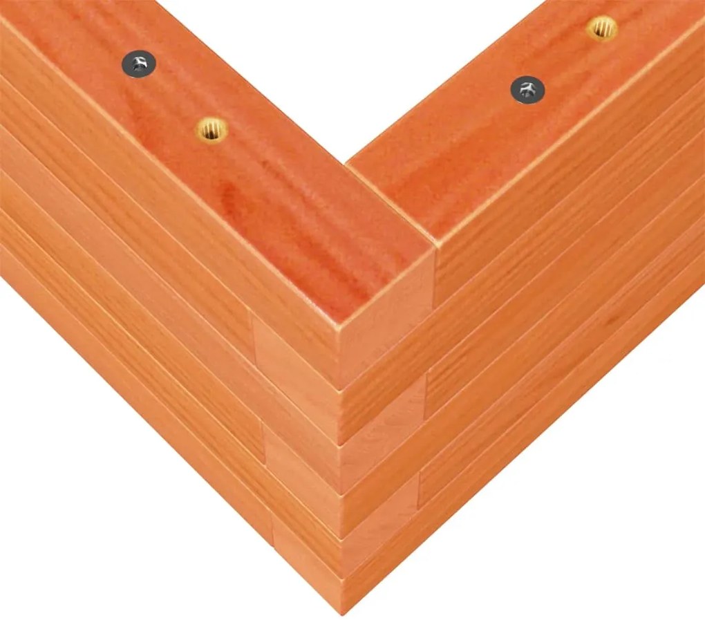 Vaso/floreira de jardim 90x60x23 cm pinho maciço castanho-mel