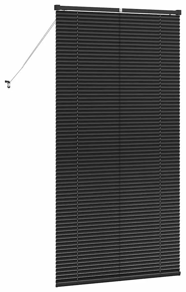 Persiana de Janela com cortinas Outros Manual Preto 80 x 130 cm Alumín