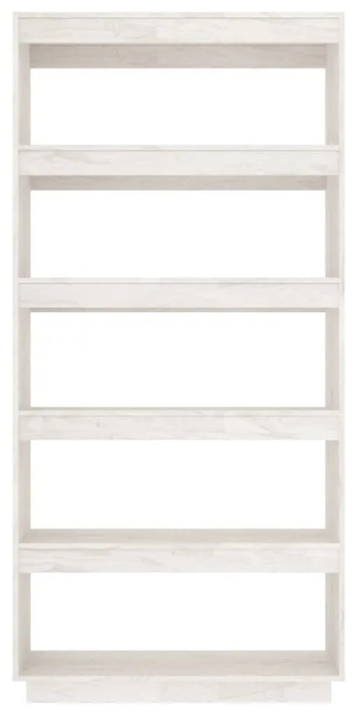 Estante/divisória 80x35x167 cm pinho maciço branco