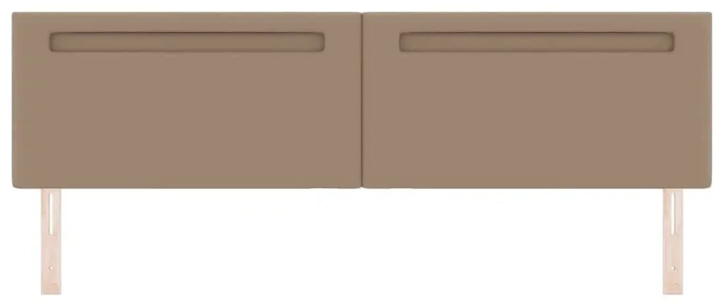 Cabeceira vidaXL Design Simples Cappuccino 200 cm em Couro Sintético
