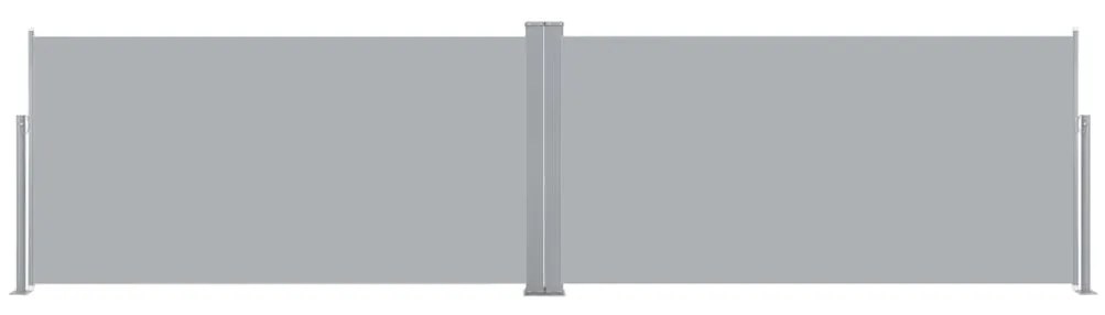 Toldo lateral retrátil, 160 x 600 cm, cinzento