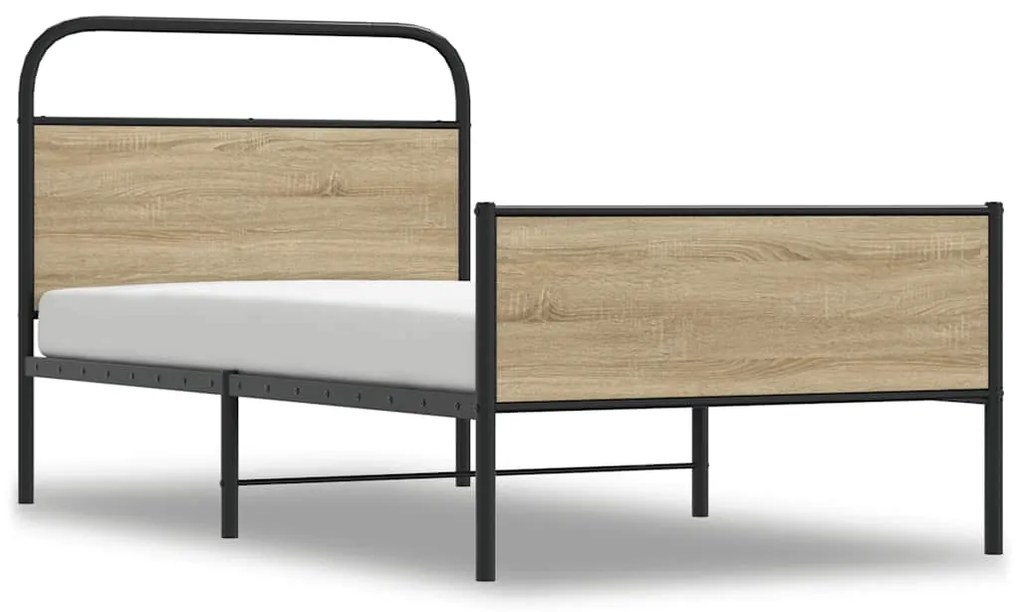 Estrutura cama s/ colchão derivados de madeira carvalho sonoma