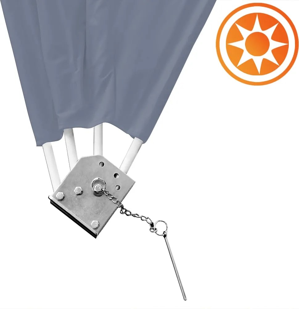 Toldo dobrável para varanda 140 x 140 cm Antracite