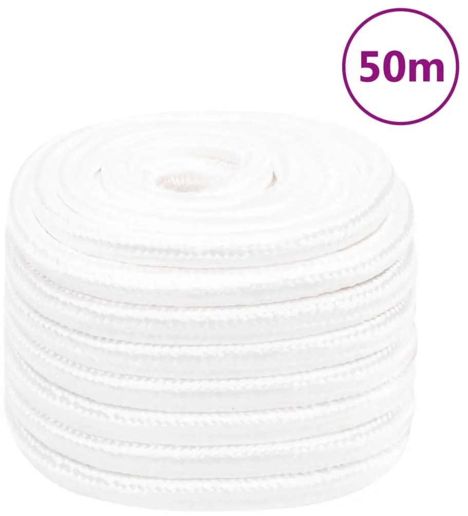 Corda de barco 20 mm 50 m polipropileno branco completo