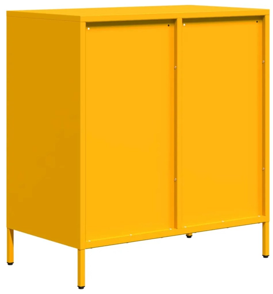 Aparador 68x39x73,5 cm aço laminado a frio amarelo mostarda