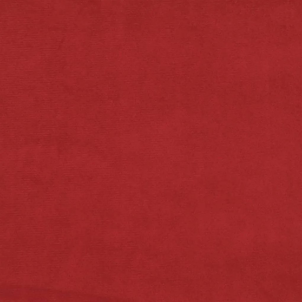 Sofá-cama de 2 lugares veludo vermelho tinto