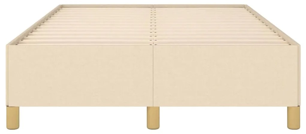 Estrutura de cama sem colchão 120x190 cm tecido creme