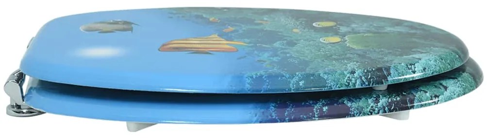 Assento de sanita com tampa MDF design mar profundo