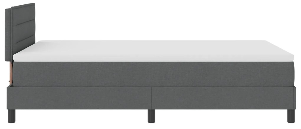 Cama Box com Colchão Cinza Escuro 120x190 cm Tecido