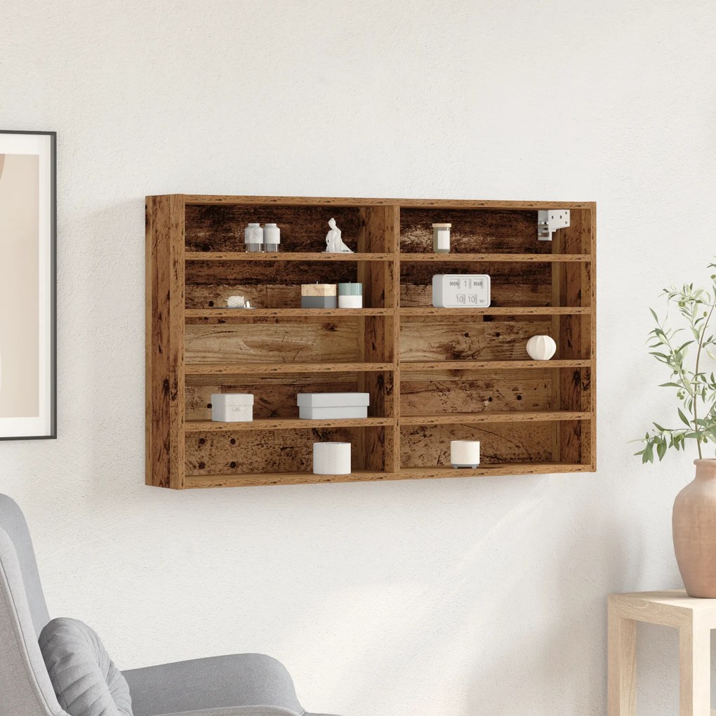 vidaXL Vitrine Cabinet Madeira Velha 100x15x58 cm Madeira de Engenharia