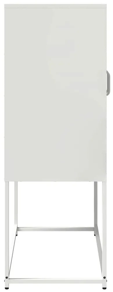 Aparador alto 68x39x107 cm aço branco
