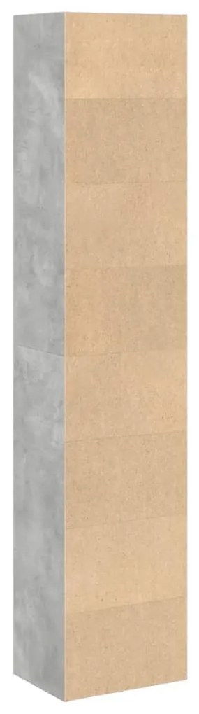 Estante 40x30x189 cm derivados de madeira cinzento cimento