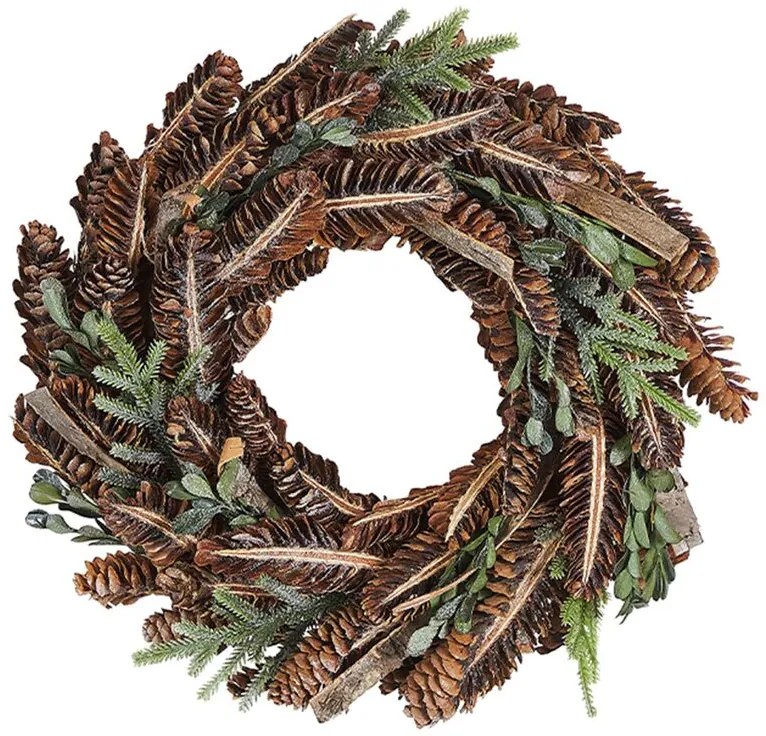Grinalda decorativa castanha ⌀ 35 cm KAAVI Beliani