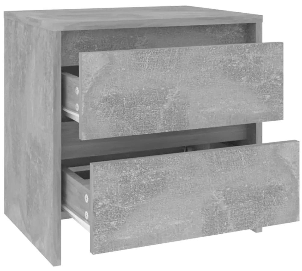Mesa de cabeceira 2 pcs derivados de madeira cinza cimento