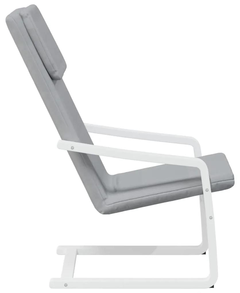 Cadeira de descanso tecido cinzento-claro