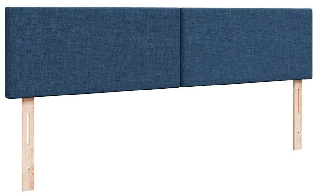 Estrutura de cama otomana com colchão 200x200 cm tecido azul