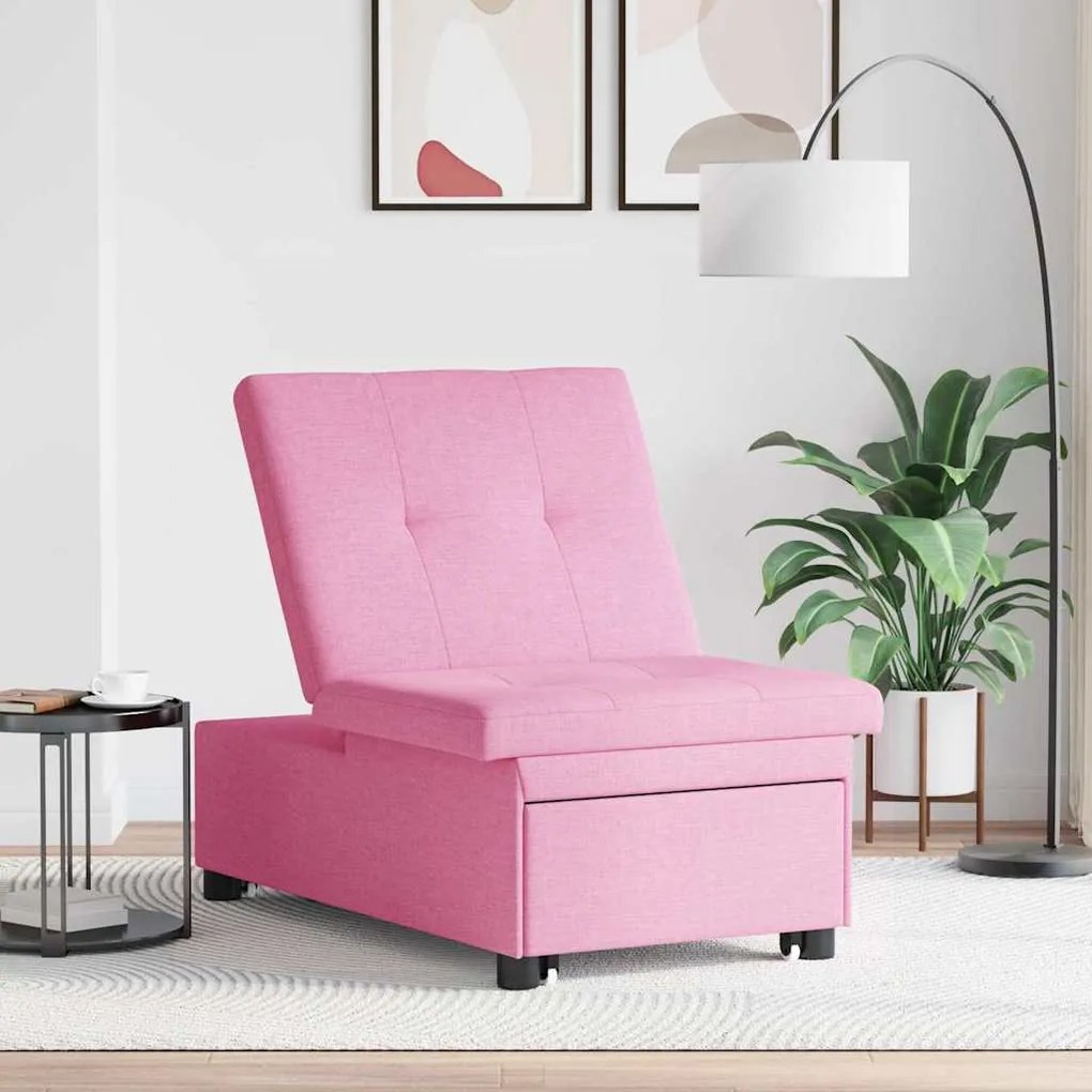 Sofá Cama 3 em 1 Rosa