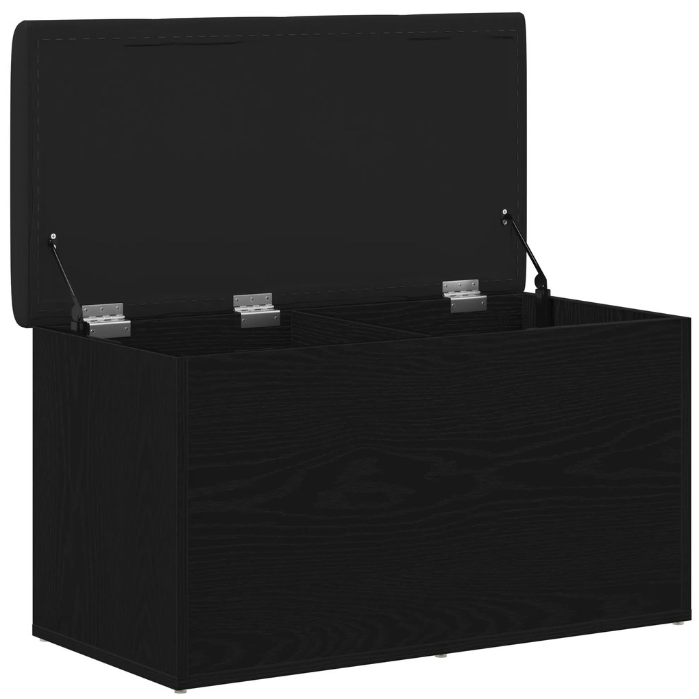 Banco de Armazenamento vidaXL Madeira de Carvalho Preto 80x40x45 cm Ma