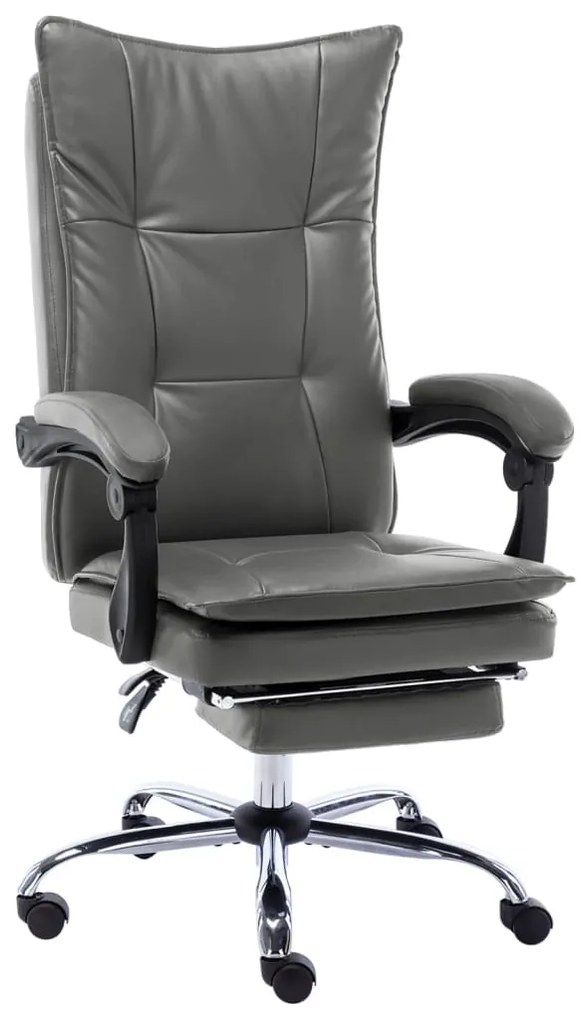 Cadeira de escritório em couro artificial antracite