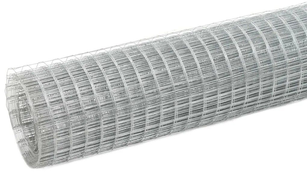 Cerca de arame p/ galinheiro 10x0,5 m aço galvanizado prateado