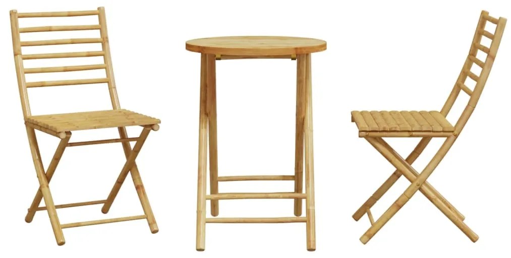 3 pcs conjunto de bistrô em bambu