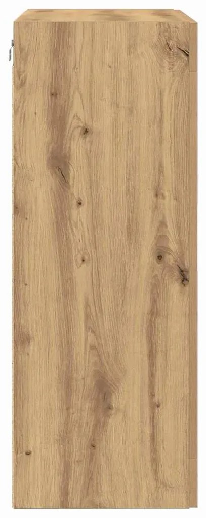 Armário de Parede vidaXL com Portas de Vidro Carvalho Artesão 69,5x34x