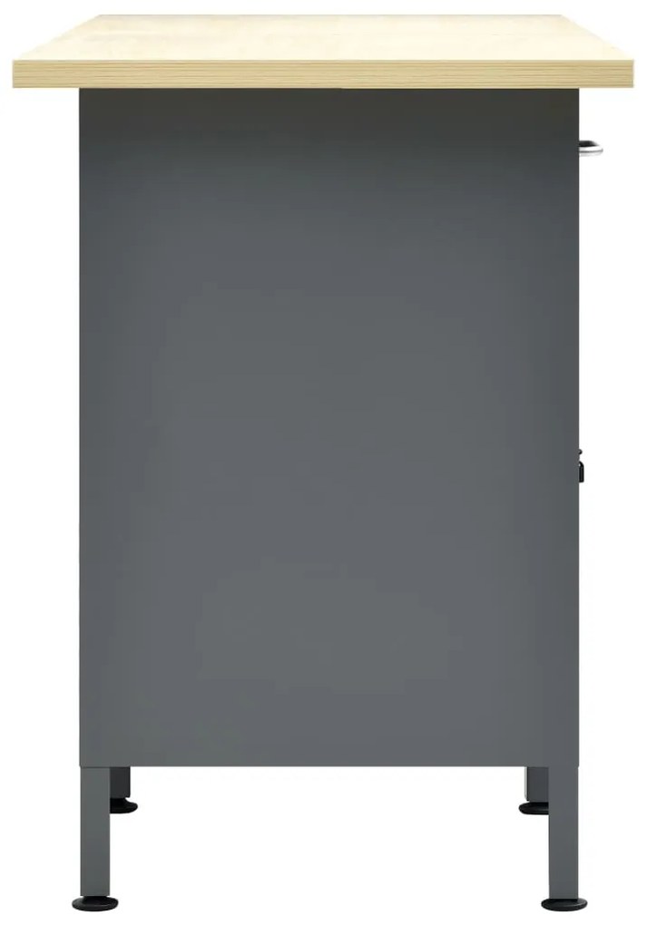 Bancada de trabalho 160x60x85 cm aço preto