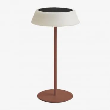Lâmpada De Mesa Solar Led Sem Fios Em Polietileno E Ferro Ulenia Terracota - Sklum