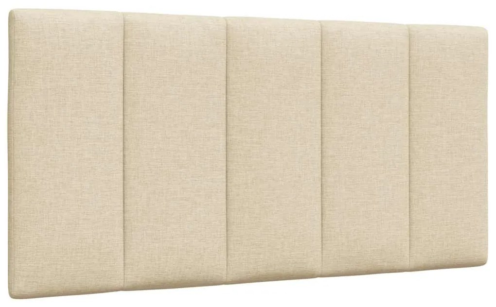 vidaXL Almofadão de cabeceira Hanko 100 cm tecido creme