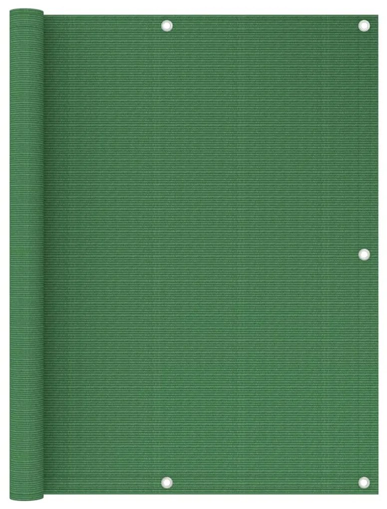vidaXL Tela de varanda 120x500 cm PEAD verde-claro