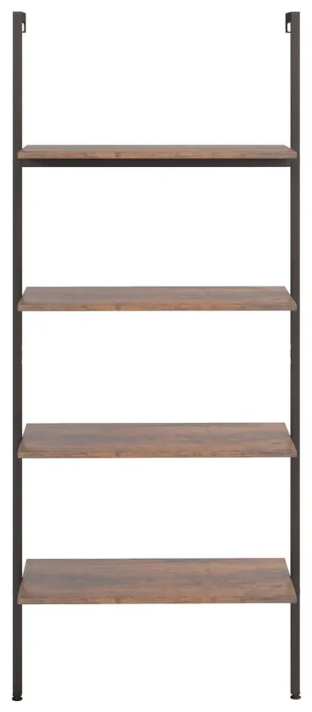 Unidade 4 prateleiras 64x35x152,5 cm castanho-escuro e preto