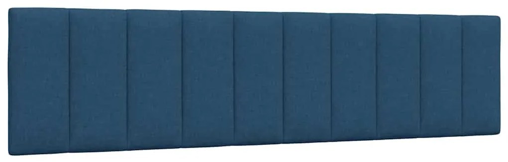 vidaXL Almofadão de cabeceira 200 cm tecido azul