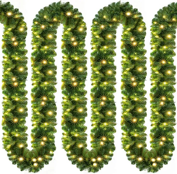 Guirlanda de Natal 5 m para interior e exterior Verde