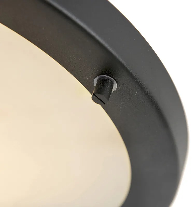 LED Candeeiro de teto inteligente preto 31 cm com WiFi A60 IP44 - Yuma Moderno
