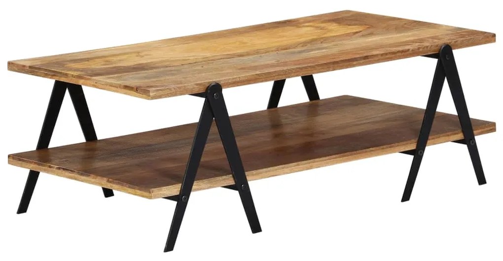 Mesa de centro em madeira de mangueira maciça 115x60x40 cm