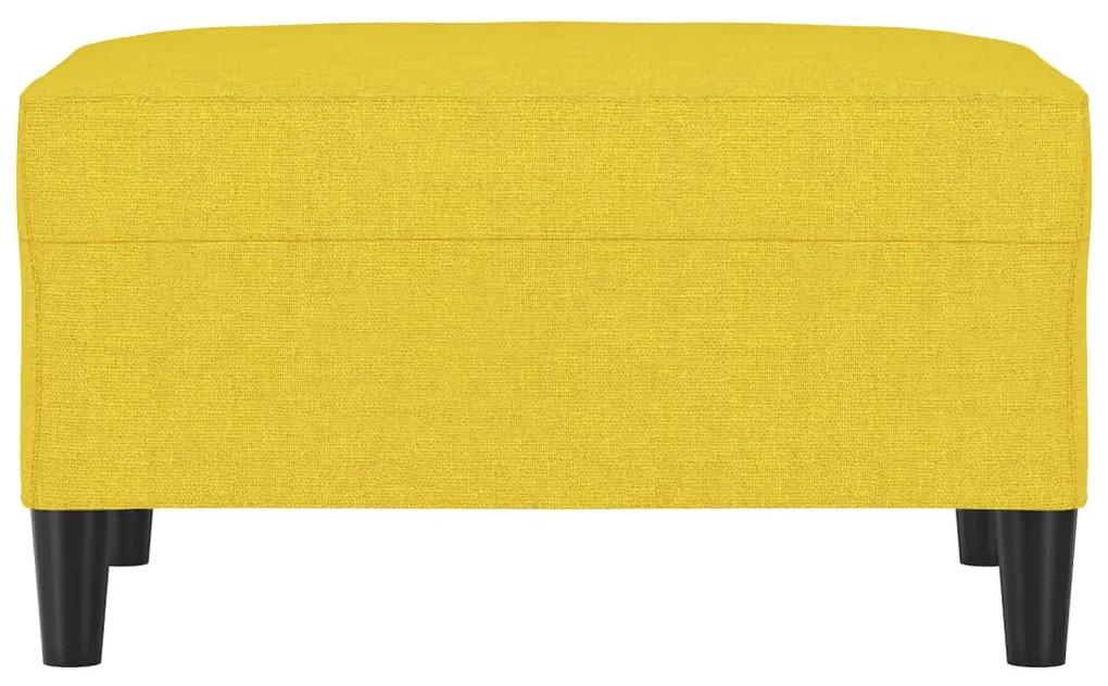 Apoio de pés 70x55x41 cm tecido amarelo-claro