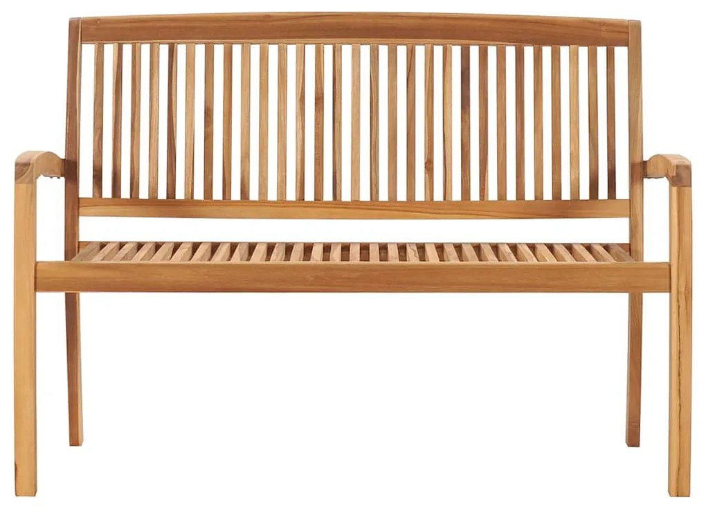 Banco de jardim empilhável c/ almofadão 128,5 cm teca maciça